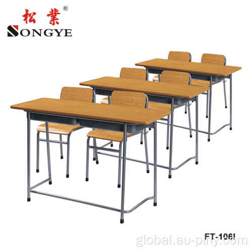 China Double Seat School Table and Chair Manufactory